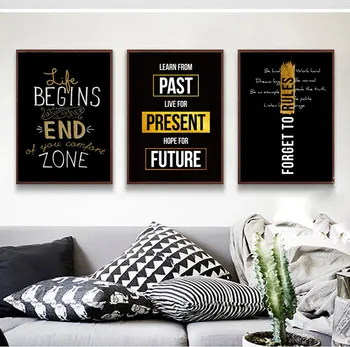 

English alphabet oil painting canvas art poster and photo wall pictures of living room decoration home decor canvas painting