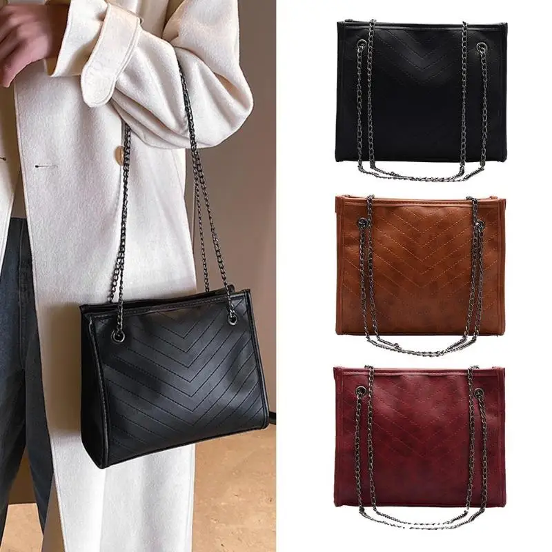 

Hot Sale Handbags Multi-function PU Leather Women Shoulder Messenger Bag Simple Large Capacity Shopping Handbags