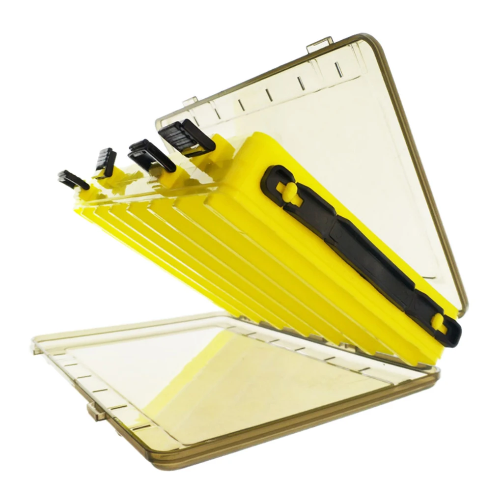 Double-Sided Fishing Lure Squid Baits Box Hook Rings Storage Box Clear Squid Jig Minnows Case Container Multipurpose Tackles Box