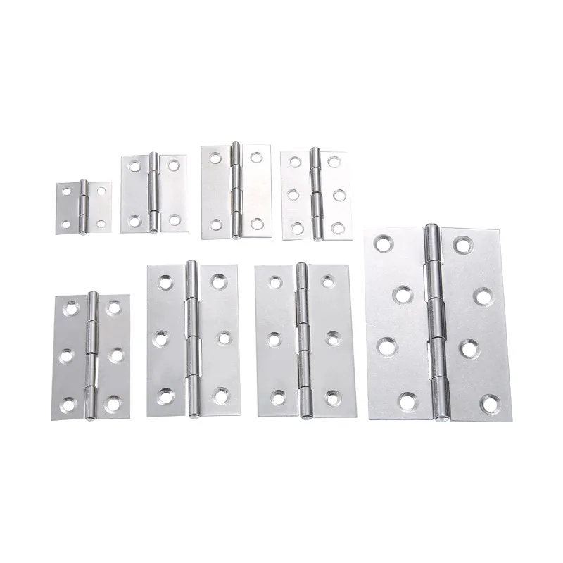 Stainless Steel Hinges 5Pcs 1/1.5/2/2.5/3 Inch Mini Flat Hinge Stainless Steel Cabinet Doors Windows Hinge Wooden Box DIY Door Hinges
