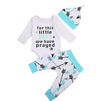 

Baby Clothes Summer 2018 Newborn Baby Clothes Set t-shirt+pants suit Letter Printed Cotton Baby Plaid Infant Casual Clothes Set