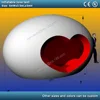 5mx3.5mx3mH white red inflatable dome tent for wedding party heart door inflatable love room inflatable igloo shelter oval tent 3