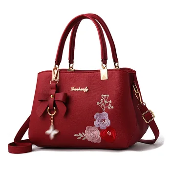 

women's new Korean style shoulder messenger bag bowknot decoration women's casual Hand bag mother bag