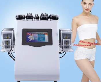 

40K 6 in 1 Ultrasound Liposuction Negative Pressure Dual-color Radio Frequency Instrument Laser Weight Loss Fiber Body Apparatus