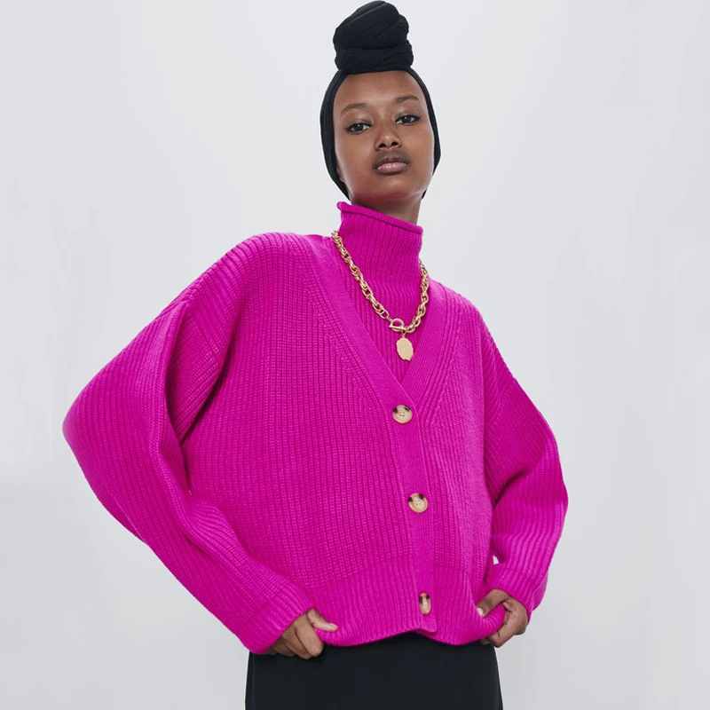 ZOEPO, одноцветные однобортные свитера, женская мода, v-образный вырез, кардиган, свитер, женский, элегантный, длинный рукав, свитера для женщин, девушек, LK