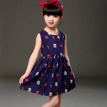 Новинка года; летнее платье для девочек; корейские платья с рисунком фруктов и подсолнухов, Арбузов, ананасов; детская одежда