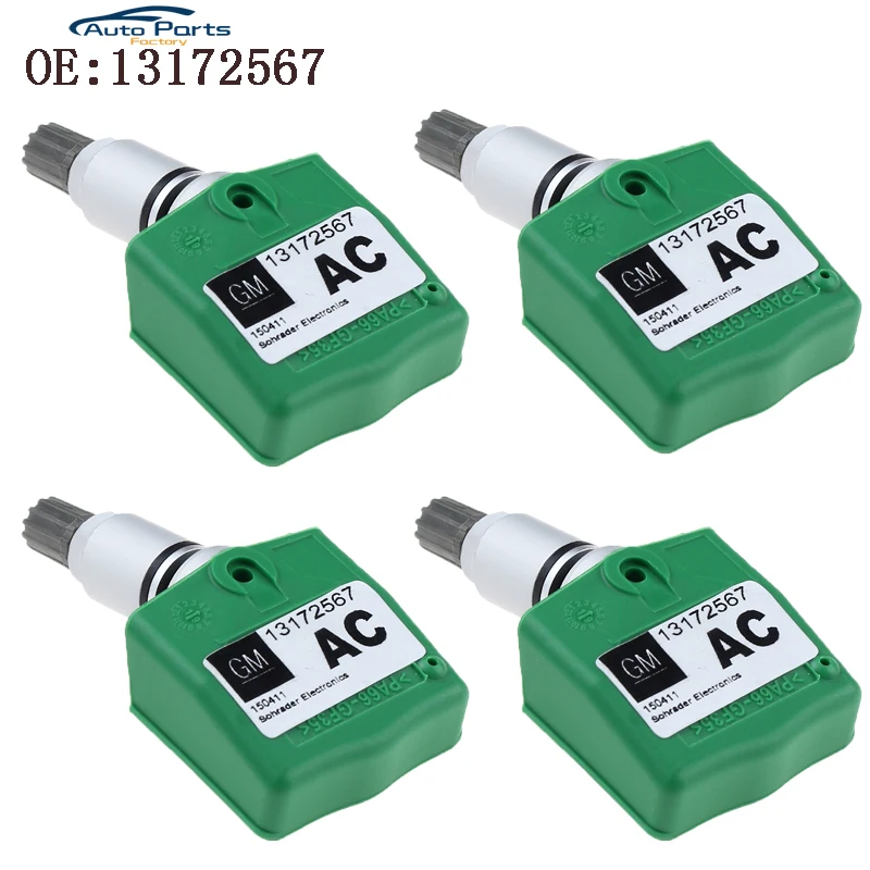 4 шт. датчик контроля давления в шинах TPMS для Opel Astra H Vectra C Zafira B 2004-2009 13172567 433 МГц
