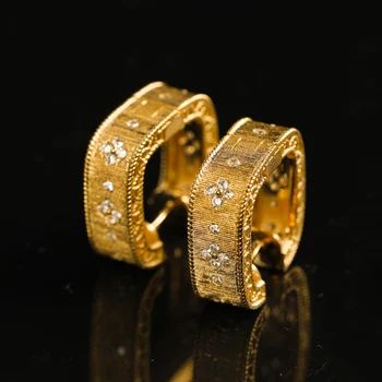 

925 Silver Zircon Ear Stud Jewelery Women European Court style vintage style