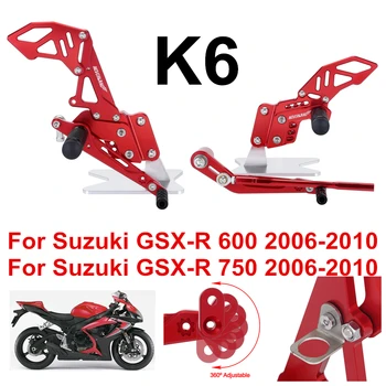 

Red Black CNC Motorcycle Reat Footrest Foot Pedal Pegs Set For Suzuki GSX-R 600 750 GSX-R GSXR D40