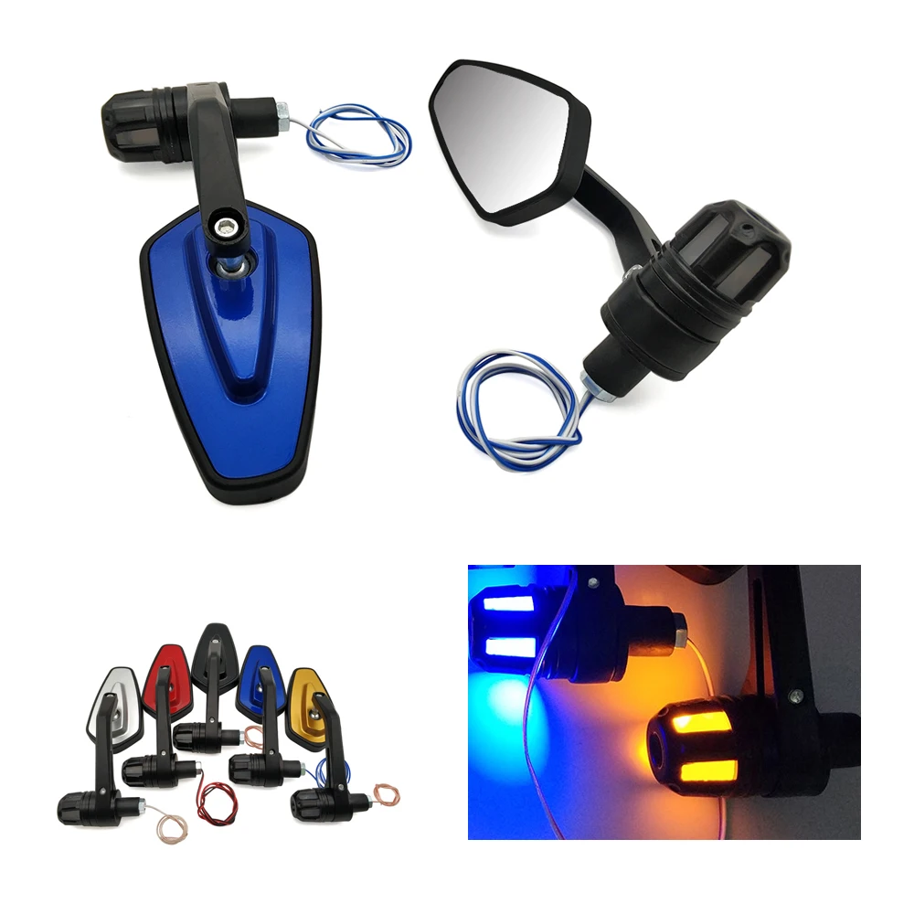 Side Mirrors Motorcycle Turn Led Turn Signal Light Bar End Mirrors Motorcycle Side