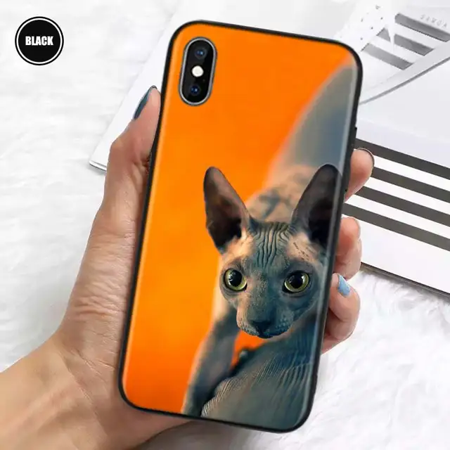 Lavaza Sphynx Sphinx Cat Silicone Case Coque For iPhone 11 Pro Max 12 Mini 13 X XS XR 7 8 6 6S Plus 5 SE Phone Shell Cover Funda PAB052-6