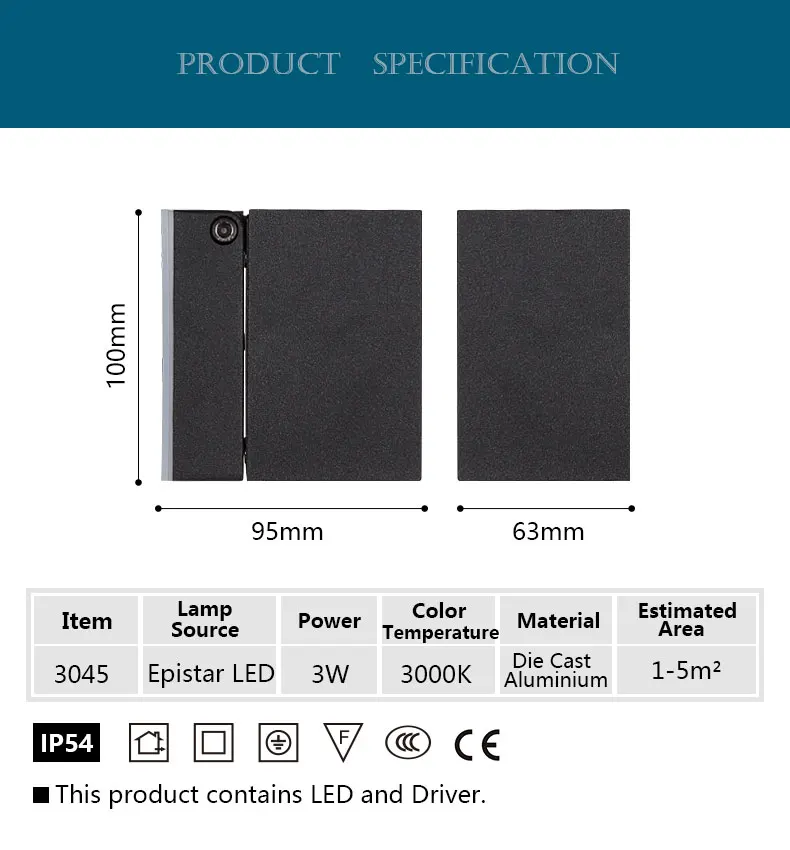 Epistar LED Chip-on-board светильник для крыльца, алюминиевые водонепроницаемые настенные лампы, наружный светильник для передней двери, стеклянный абажур IP54, садовая вилла, коридор