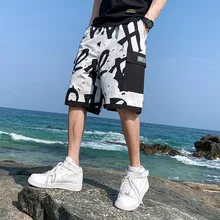 

Large Size Camouflage Shorts Men'S Korean Fashion Summer New 5-Point Pants, Tooling, Sports, Boys' Students' Leisure Trousers