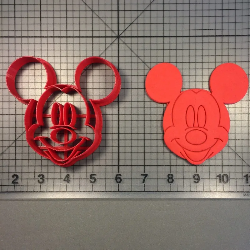 N1799 Mickey 2 inch Мультяшный Микки Маус на заказ, 3D принт, ТВ персонаж, помадка, кекс, топ, формочка для печенья, набор милых кухонных инструментов для кексов - Цвет: N1799 Mickey 2 inch