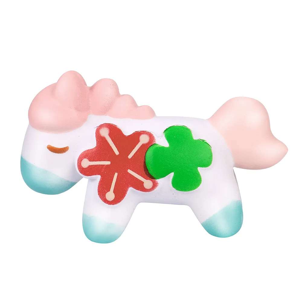 Мягкая игрушка пони милые животные каваи мультфильм 14,5 см мягкии Джамбо восхитительный пони медленно поднимающийся для выдавливания крема ароматизированные игрушки антистресс
