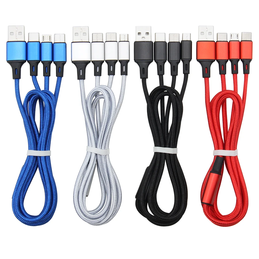 US $156.42 Nylon 12m 3 in 1 USB Charging Cable for iPhone 6 7 8 X 11 Pro Samsung LG Xiaomi Redmi Huawei Honor Android Phone Charger Wire