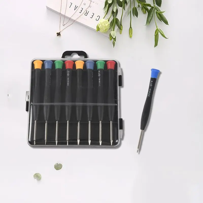 8 in 1 Precision Screwdriver Bit Repair Open Tools Kit For Phone Glasses Watch