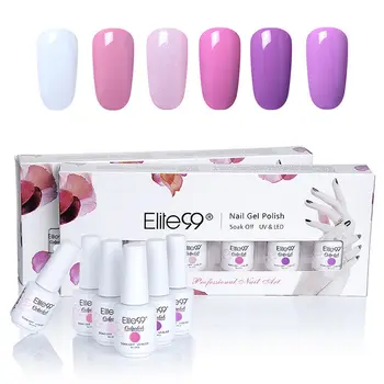 

Elite99 6 pieces/lot Nail Art Gift Box Set 8ml Soak Off LED UV Gel Nail Polish Semi Permanant Gorgeous Color Nails Gel Varnish