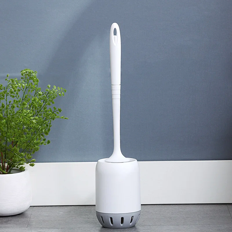 Floorstanding White GESEW Туалетная домашняя щетка для чистки щетка из термопластичной резины Настенная/напольная длинная ручка аксессуары для чистки ванной комнаты - Цвет: Floorstanding White