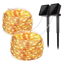 LED Outdoor Solar Lamp Christmas Decor String Lights 100/200 LEDs Fairy Holiday Party Garland Solar Garden Waterproof 10m 20m