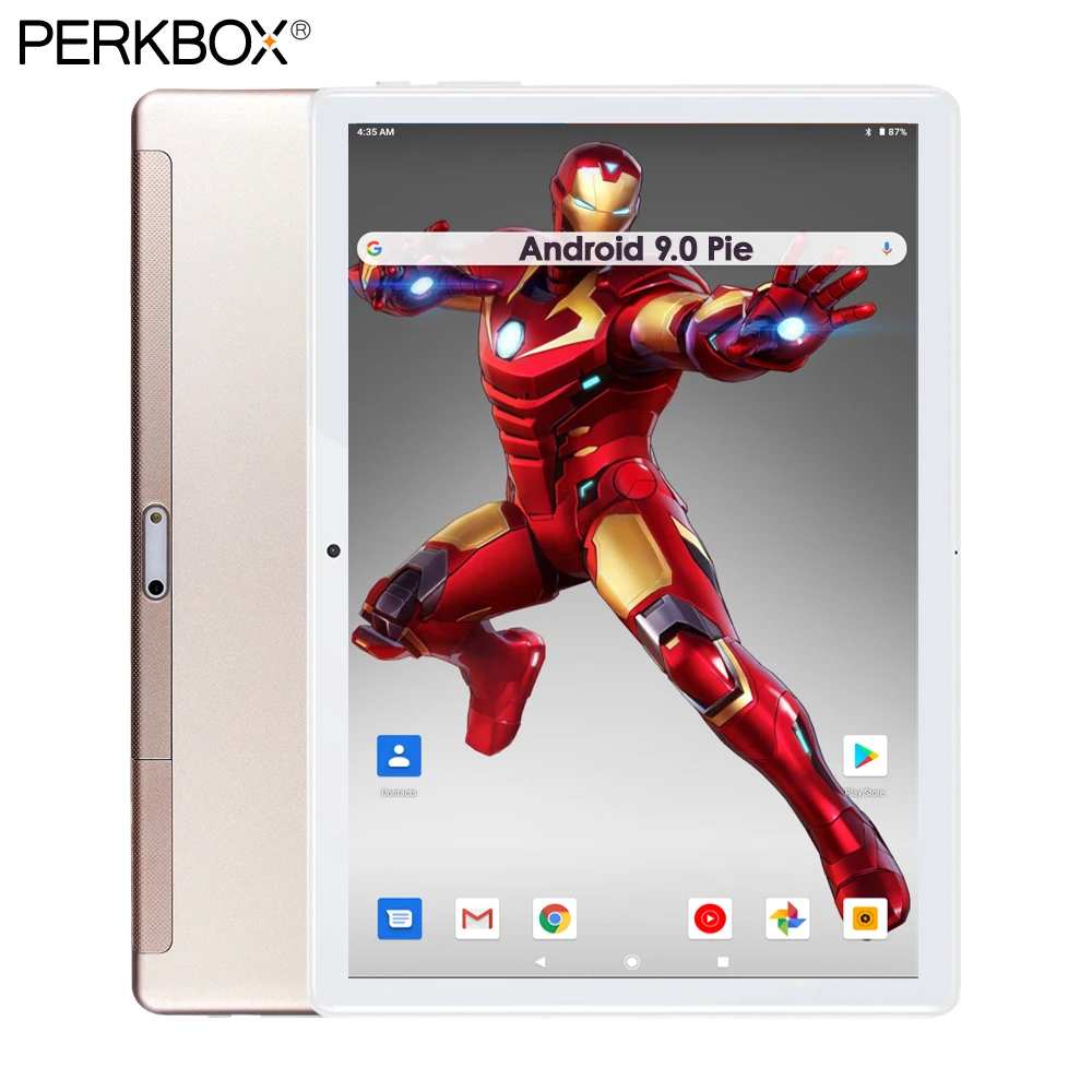 10 дюймовый планшет с поддержкой Youtube Android 9 Pie 32 ГБ eMMC ROM 2.5D 1280*800 HD экран 5 МП веб