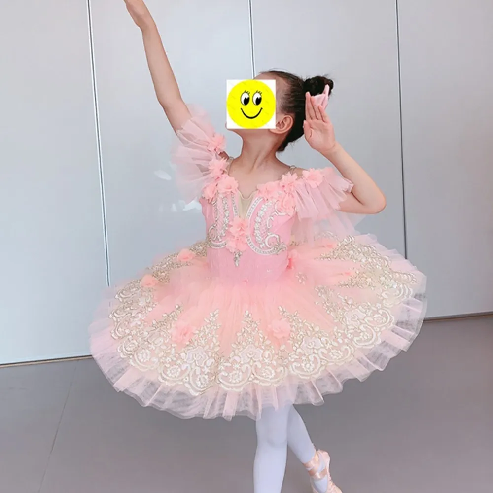 Tutu de Ballet Rose pour Adulte et Enfant, Robe de Ballerine, Costume de  Crêpe Classique, 2021