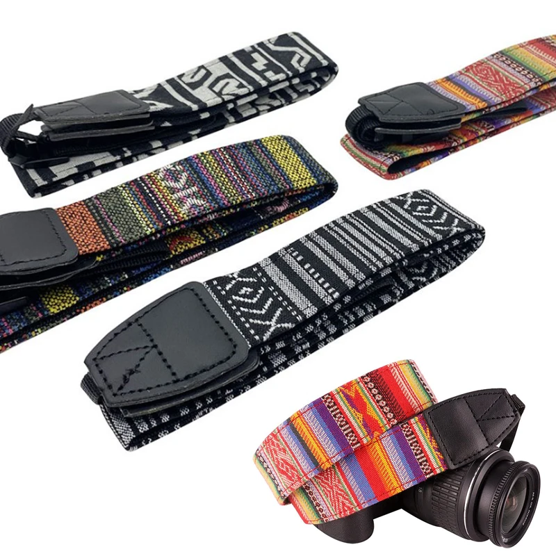

Universal Vintage Pattern Colorful Shoulder Sling Belt Neck Strap Adjustable Camera Shoulder Sling Neck Strap for DSLR Cameras