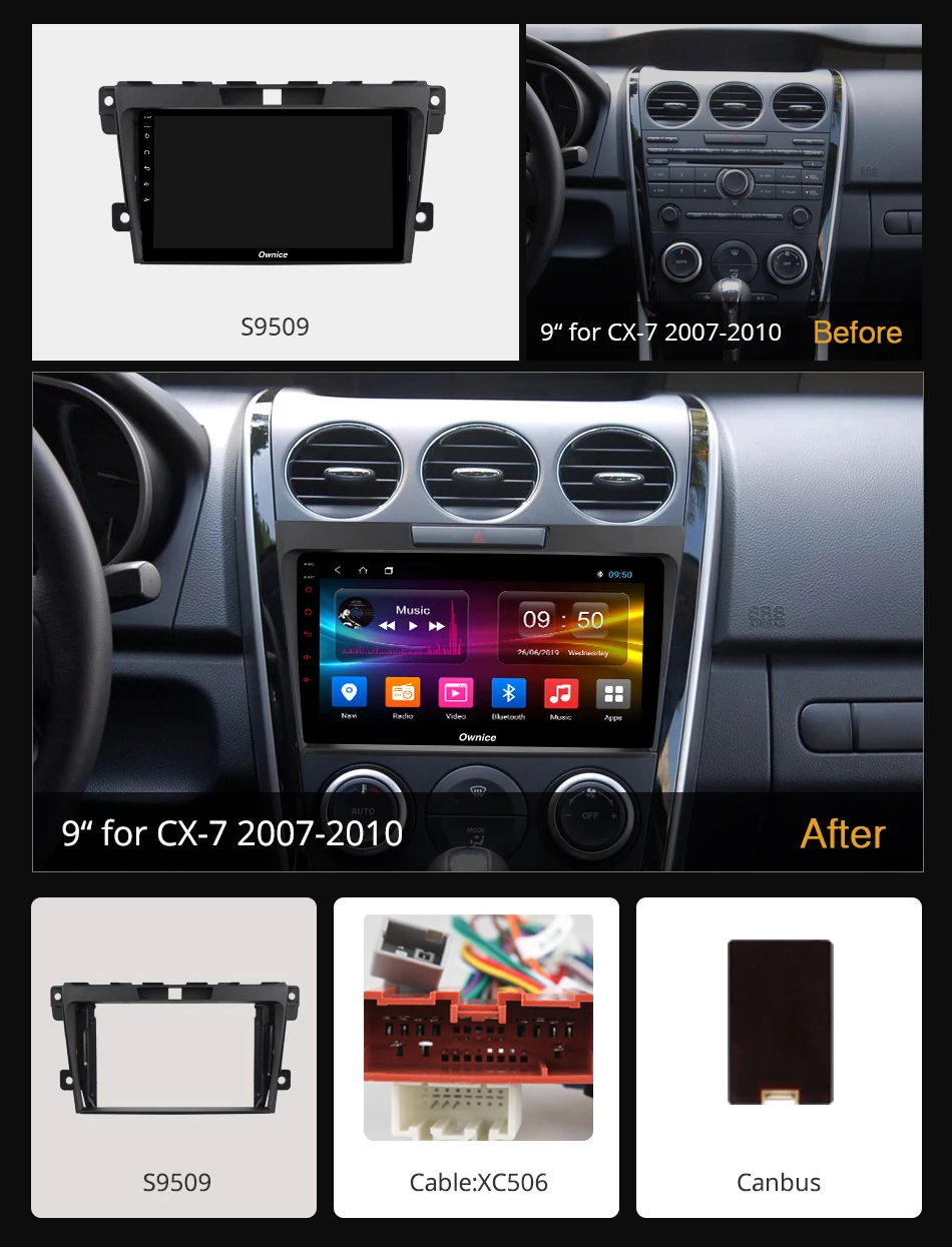 Ownice 2 Din 360 Panorama Optical Android 9.0 K3 K5 K6 for Mazda cx-7 CX 7 CX7 Car DVD Player Octa