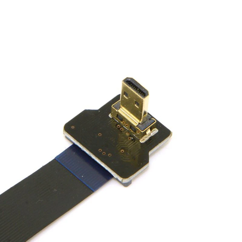 FPV HDMI кабель 90 градусов угловой FPV Micro HDMI штекер HDMI Мужской плоский кабель для FPV HDTV аэрофотосъемка