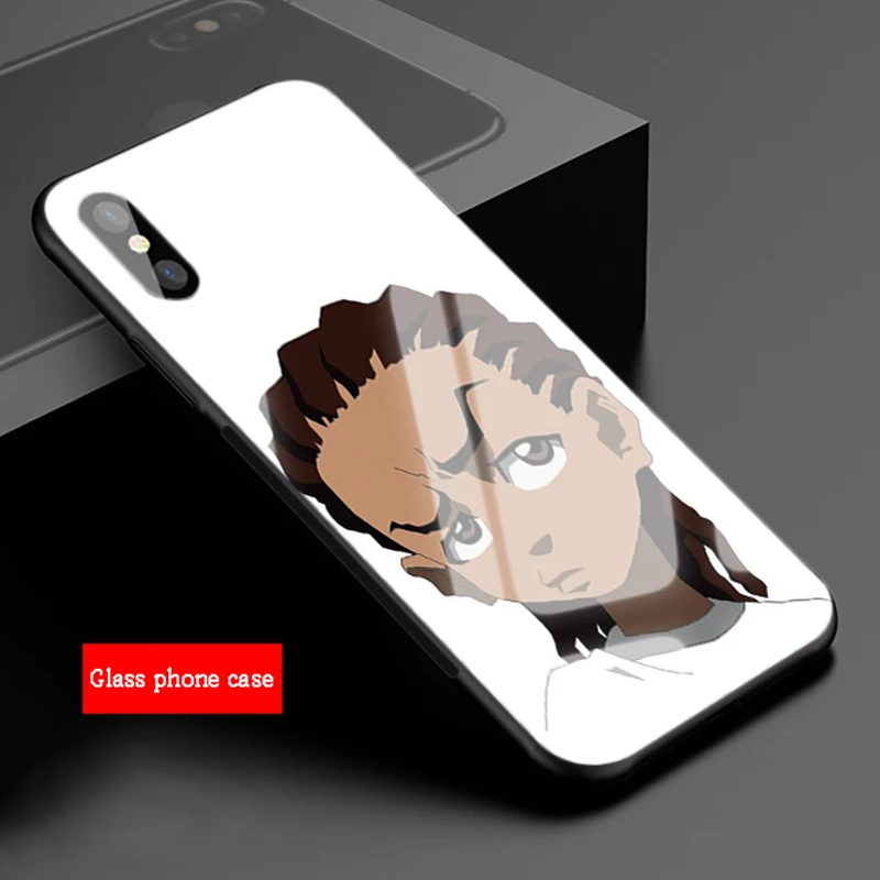 Boondocks Tempered Glass Phone Case For iphone 12 11 Pro Max 5 6 7 8 X XS XR XSMax Shell 12Pro Max Cover Shell phonecase