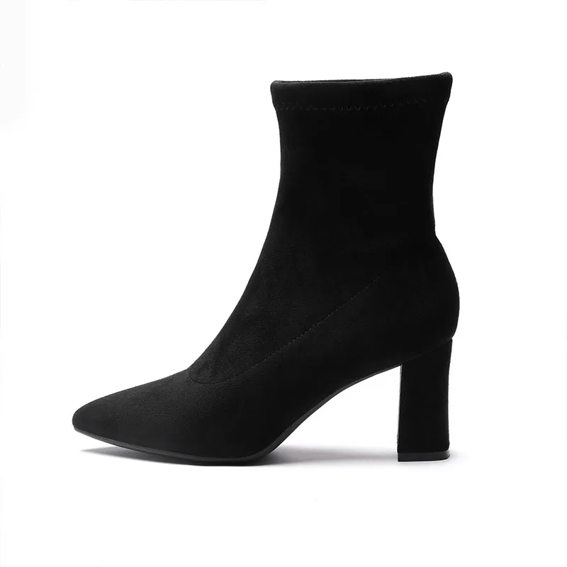 Новые модные женские ботинки - Цвет: black