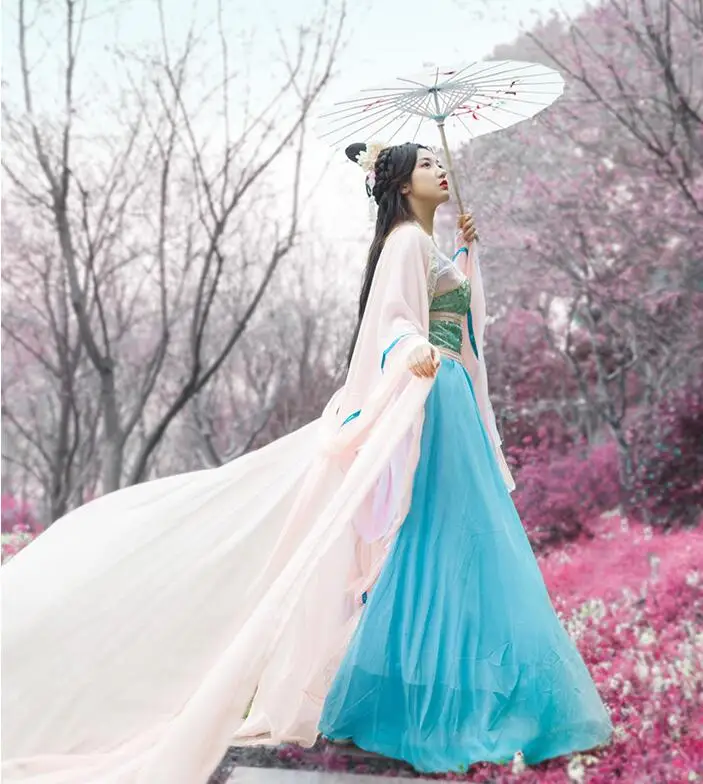 Стиль кино студия древнее элегантное платье феи для леди Hanfu сценический костюм винтажная драма группа одежда