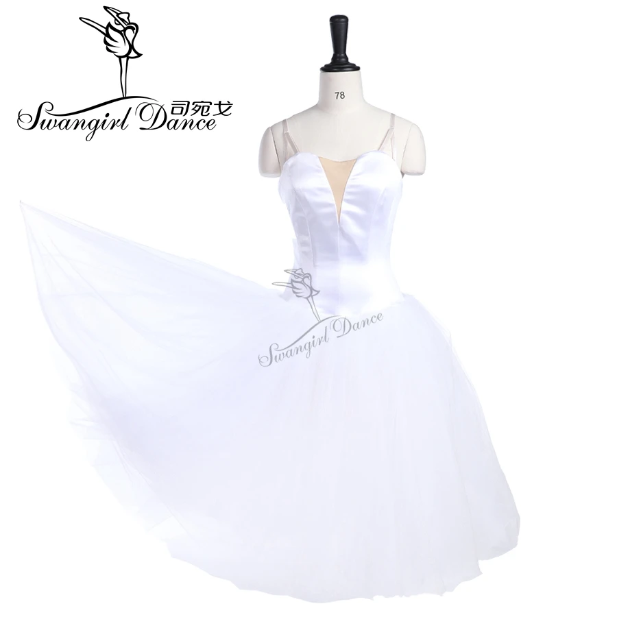 adult white fairy doll romantic ballet long dress women professional ballet tutu dress ballet stage costume BT9245