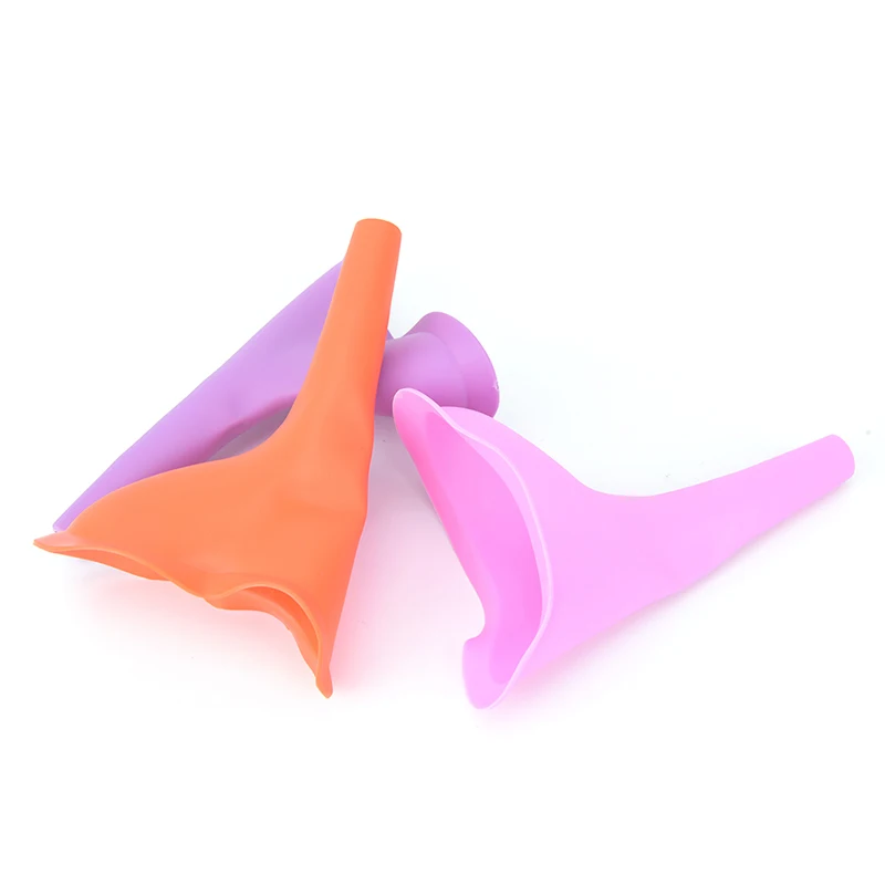 Silicone Women Urinal Soft Women Camping Urine Device Funnel Urinal Travel Urination Toilet Female Stand Up Pee Tools