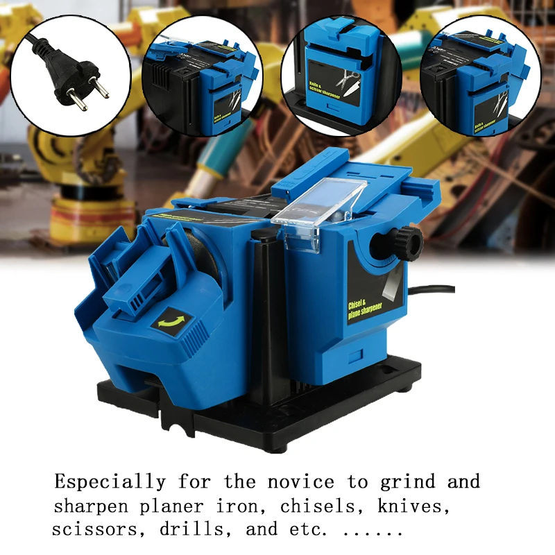 Hot Products! Multifunction Electric Sharpener Drill Sharpening Machine Knife & Scissor Sharpener Power Household Grinding Tools EU Plug