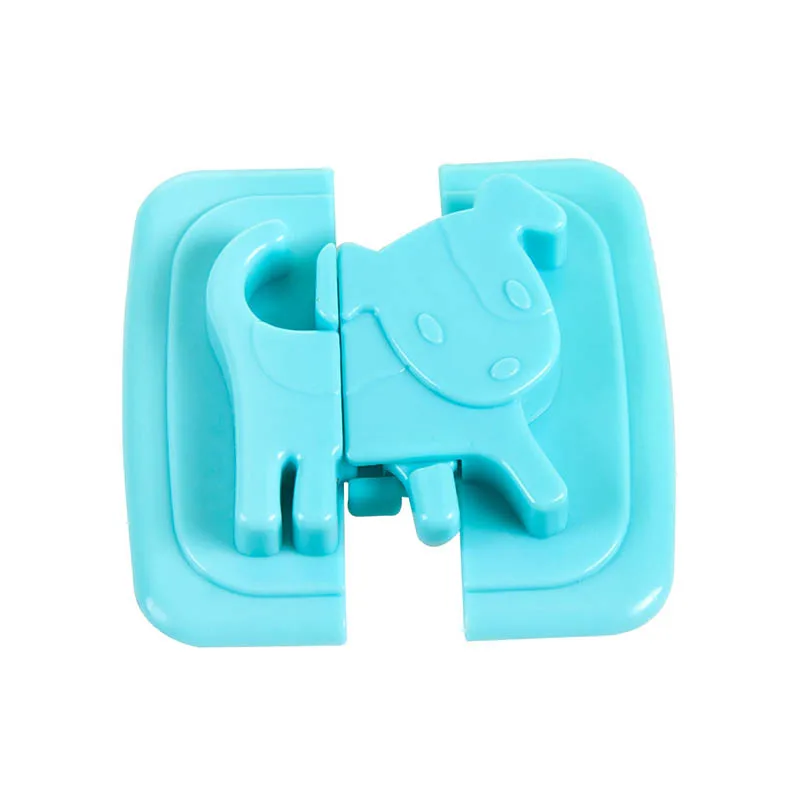Синий Dog Puppy Shape Cabinet Door Accessories 1 Pcs Fridge Door Locks Multifunction Refrigerator Toilet Safety Lock - Цвет: Синий