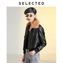 Отборная женская черная куртка из искусственной кожи PU LAB | 4194P3501