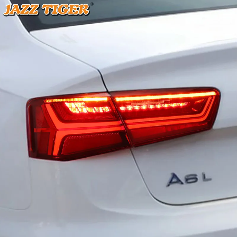 Автомобильный светодиодный задний фонарь для Audi A6 C7 2012- задний противотуманный фонарь+ Тормозная лампа+ задний фонарь+ Динамический сигнал поворота