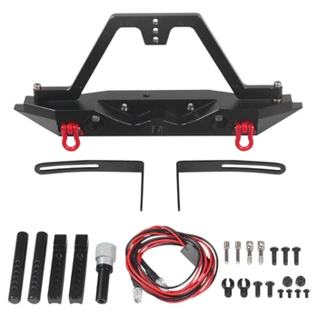 

Rear Bumper Bull Bar with Light Tire Holder for 1/10 RC Crawler Car Axial SCX10 & SCX10 II 90046 90047 Traxxas TRX-4 TRX4