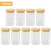 9 Pcs square jars