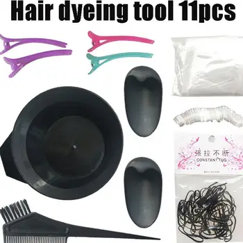 

2 Sets/22pcs Hair Color Dye Bowl Comb Brushes Tool Kit Professional Twin Headed Brushes Tinting Tools With Whisk Earmuffs Set