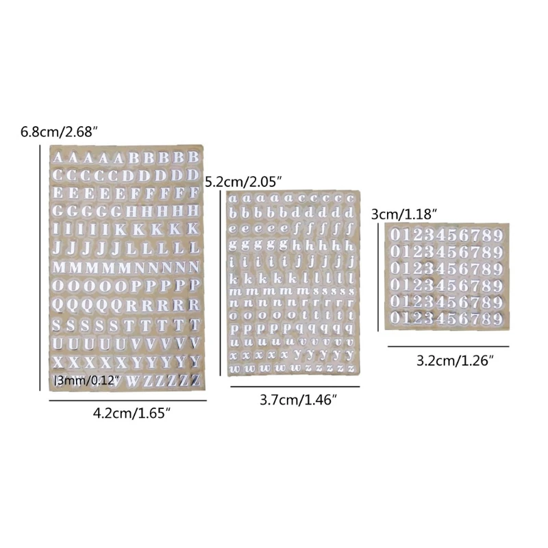 5Pcs 3mm Alphabet Letters Chunky Glitter Epoxy Resin Decorative Stickers Engkish Letters Numbers UV Epoxy Resin Fillings