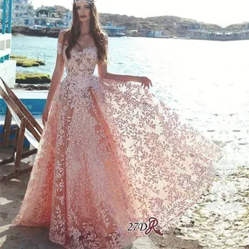 

Muslim Evening Dresses A-line Off The Shoulder Appliques Beaded Islamic Dubai Saudi Arabia Long Evening Gown Prom Dress