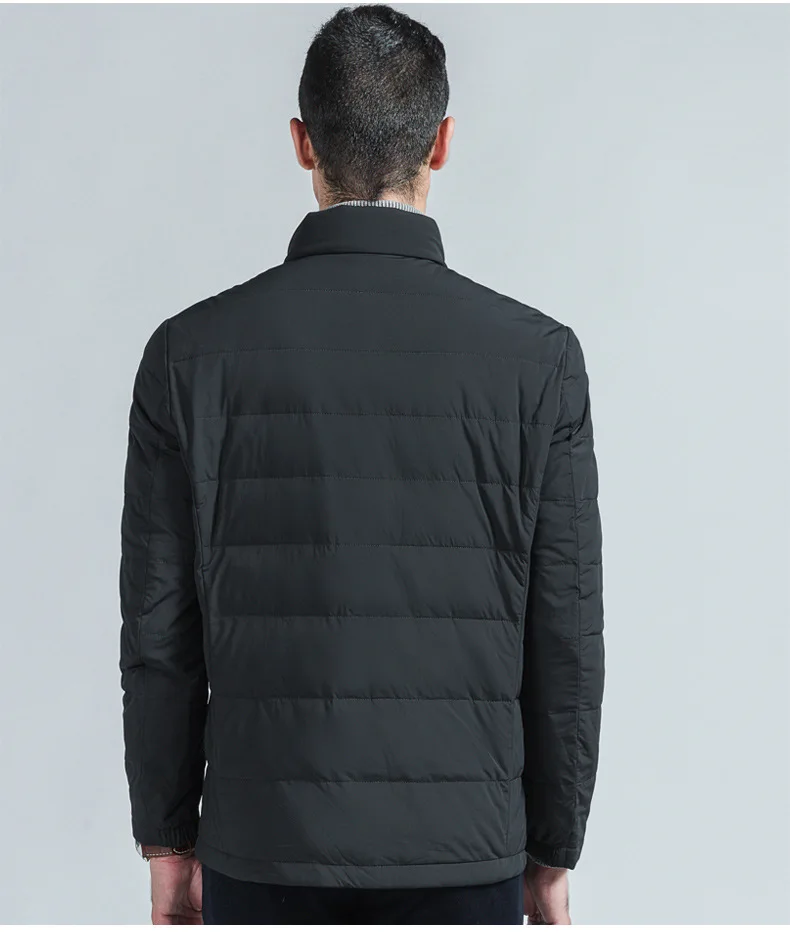 Down Jacket Teenager Men Stand Collar Fashion Casual Wear down Feather Coat Thick Large Size