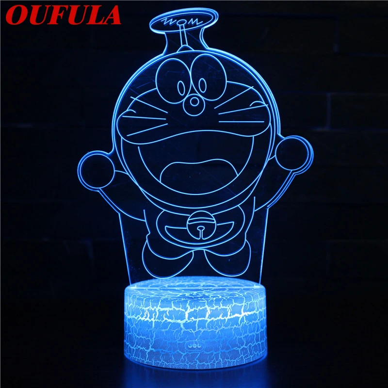 

AOSONG Night LED Lights Novelty 3D lamp Cute Toy Gift 7 Color Cartoon Atmosphere Lamp For Children Kids Room