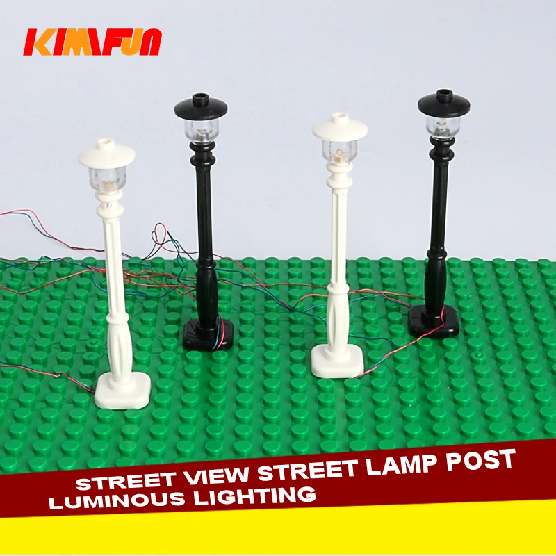 

1pcs City Accessory Street light Can Shine LED USB Building Blocks DIY Garden Toy Compatible legoings