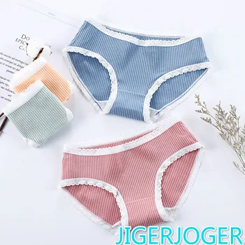 

3PCS/lot Lace Women Sexy Cute Panties Breathable Ladies Underpants Female Intimates Cotton Briefs Underwear