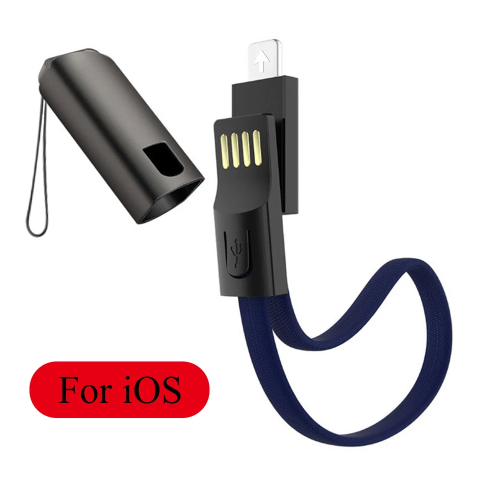 Blue-LT Шнур Дата кабель type C Typ-C type C USBC Micro USB для iPhone 7 крышка кабель для samsung A50 быстрое зарядное устройство кабель портативный шнур - Цвет: Blue-LT