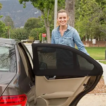 

1 Pair Car UV Protection Net Window Insect Net Car Sunshade Protection Net Anti Insect Mosquito Outdoor Camping
