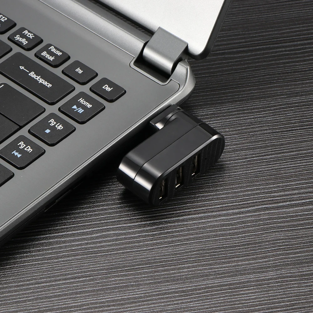 Вращающийся высокоскоростной usb-хаб с 3 портами 2,0 USB разветвитель адаптер для ноутбуков/планшетных ПК периферийных устройств